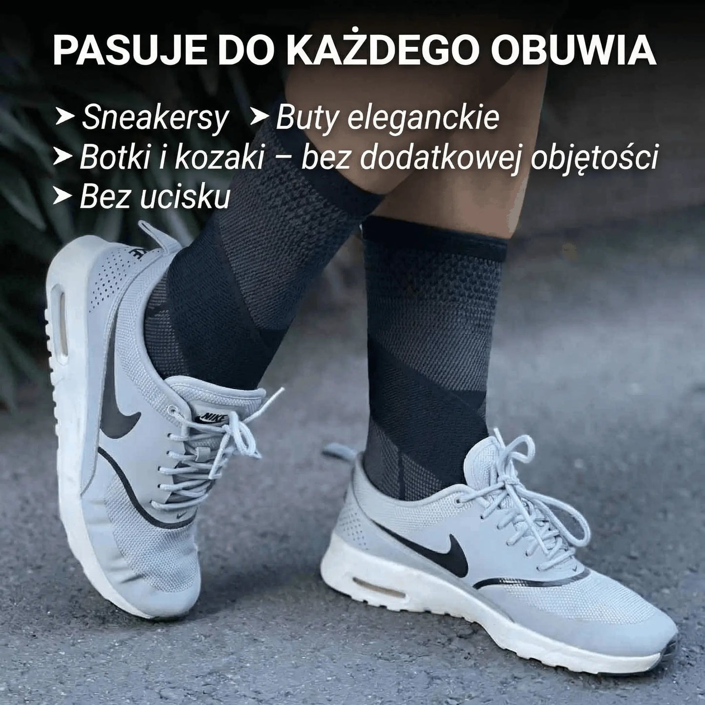 Opaska na stopę z paskami stabilizującymi
